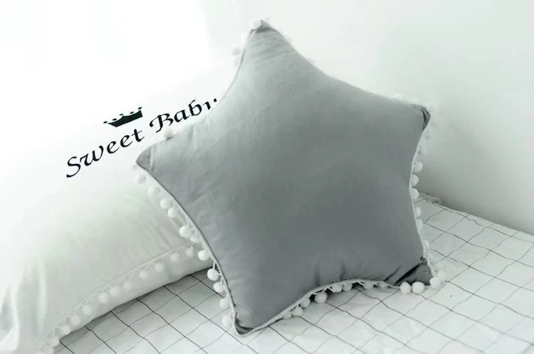 Koodykids декоративная подушка в скандинавском стиле для детской комнаты, украшение в виде звезды, подушка для мальчиков и девочек, детская декоративная подушка - Цвет: Grey star