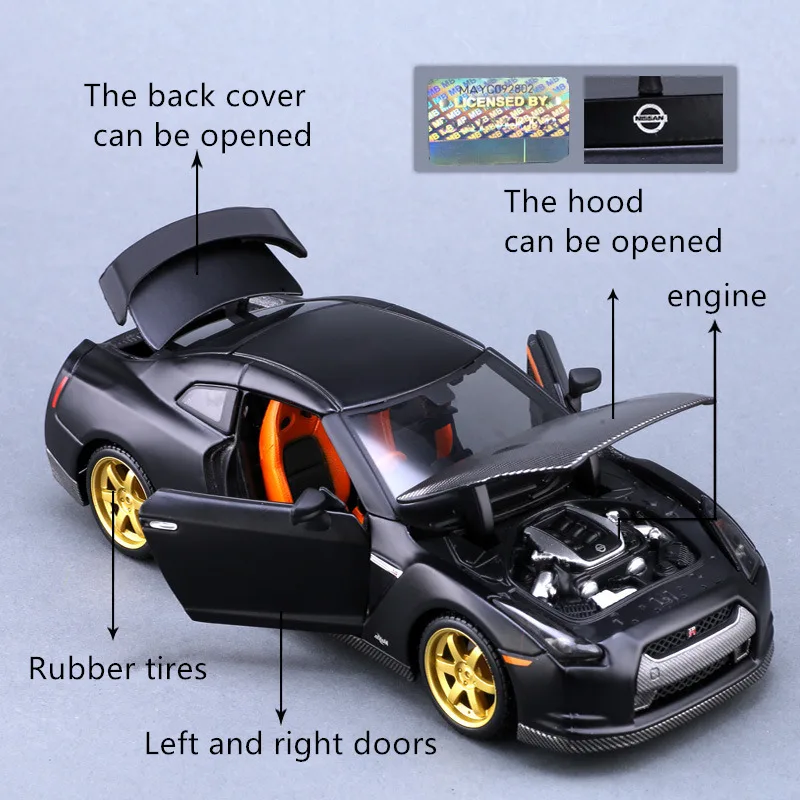 Maisto 1:24 Nissan GTR спортивный автомобиль-трансформер модель автомобиля из сплава Моделирование Украшение автомобиля коллекция Подарочная игрушка