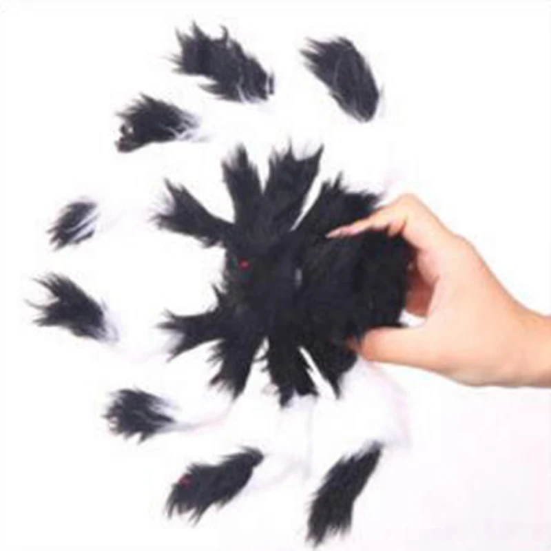 Halloween Decoration 30/50/75cm Large Size Plush Spider Wire Plush pider Funny Toy Party Bar KTV April Fool's Day Decor