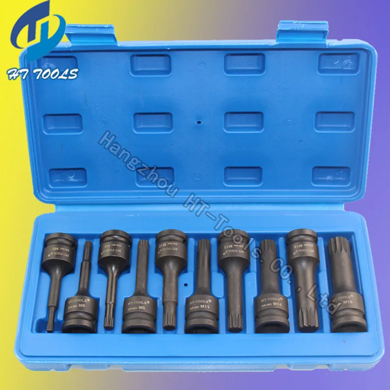 10 шт. 1/2 &quotDR.Impact Spline Bit Socket Set M5 M6 M8 M9 M10 M11 M12 M14 M16 m1878мм длина | Автомобили и мотоциклы