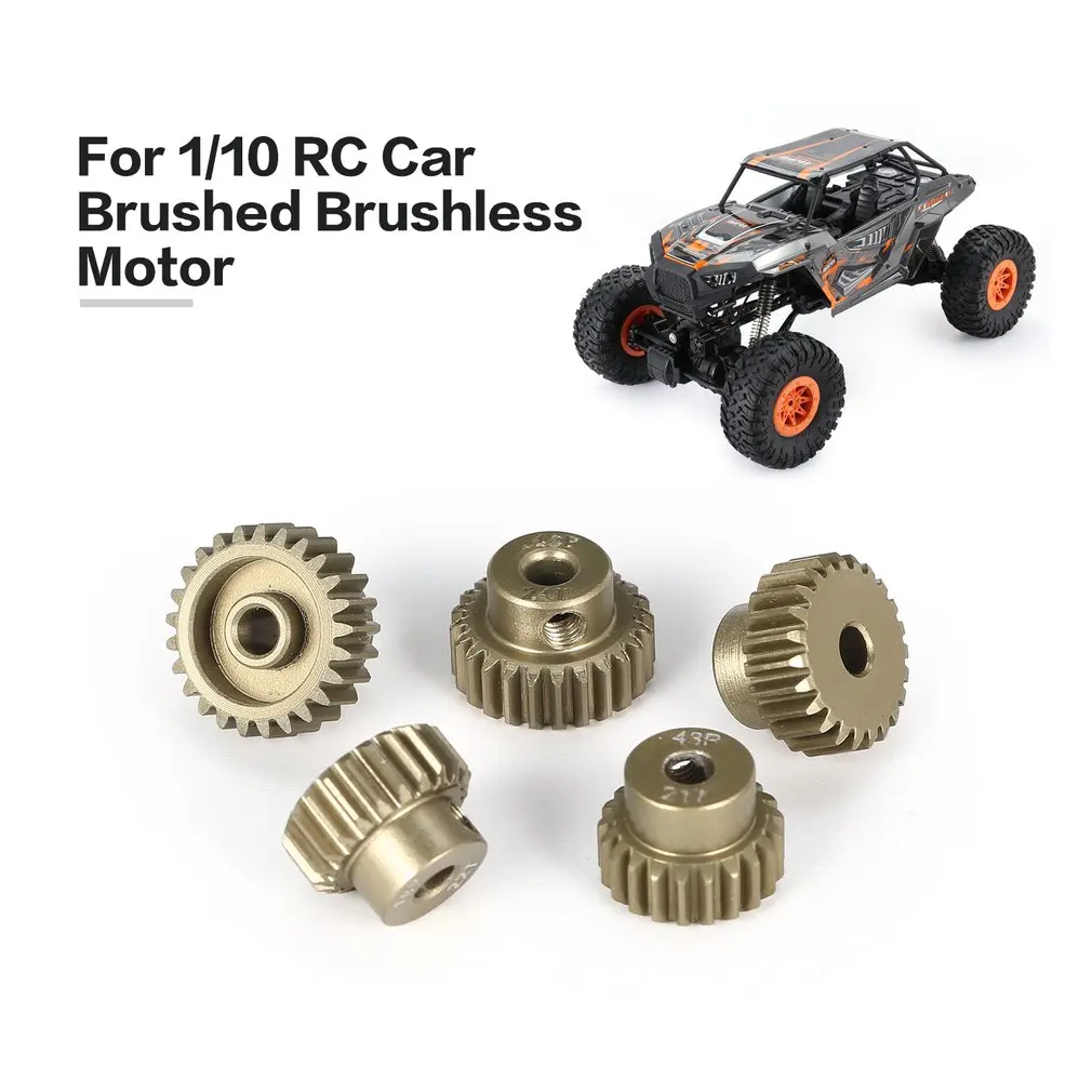 

Surpass-hobby 48DP 5Pcs 3.175mm 21T 22T 23T 24T 25T Metal Pinion Motor Gear Combo Set for 1/10 RC Car Brushed Brushless Motor