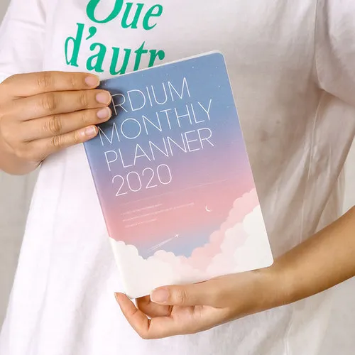 

2020 Colorful Monthly Planner 13cm*19cm 64P Creative Month Scheduler Notebook Free Shipping