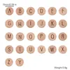 8Pc Baby Teether Wooden Letter Bead Square Round Letter Alphabet Bead For DIY Pacifier Chain Bracelet Personalized Baby Product 2