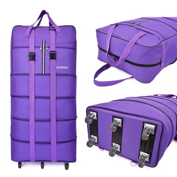 

Luggage Checked Abroad Study Outdoor Universal Walking Wheel Foldable Luggage Storage Bag Mobile Roller Backpack 28-42 Inch