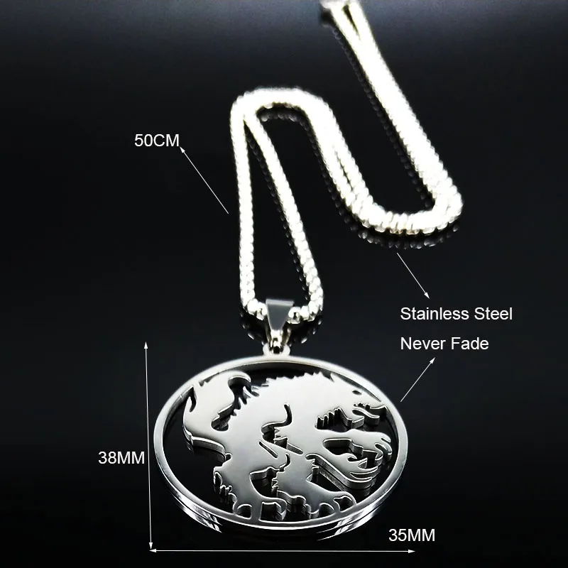 Collier Loup-Garou en Acier Inoxydable pour Homme, Bijoux en