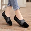 2022 Woman's Flats Shoes  woman Soft Genuine Leather Big Size 35-44 mocassin Boat Shoes for Women Hook Loop mocasines de mujer ► Photo 3/6