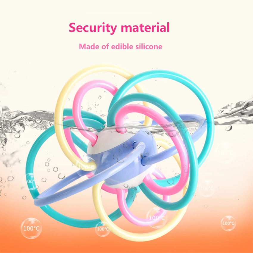 0 12 Months Newborn Baby Development Ball Safe Soft Teething Toys Plastic Hand Bell Early Educational 5