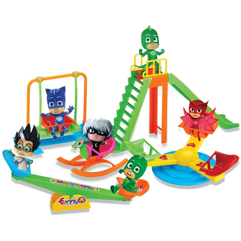 PJ Masks Набор детских игрушек для парка развлечений для мальчиков и девочек Подарки на день рождения 7D08