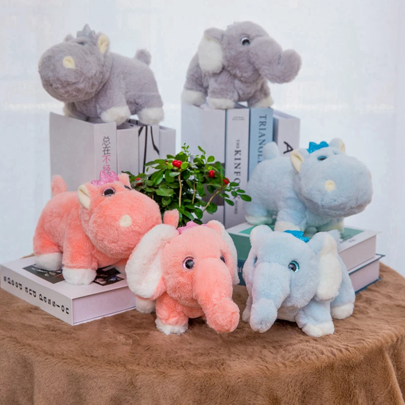 

Cute Elephant/Rhinoceros Plush Calm Toy Baby Appease Dolls Stuffed Animal Toy Wedding Children Party Toys Decoration Kids Gifts
