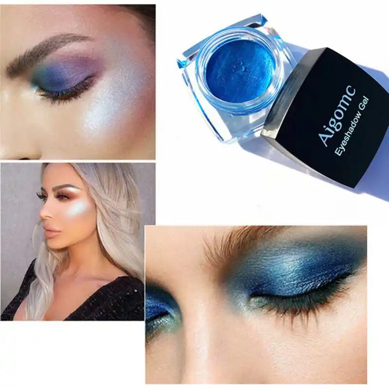 

AIGOMC Face Highlighter Jelly Gel Mermaid Eyeshadow Glow Body Glitter Festival Makeup Gold Liquid HighlighterRed Bronzer Eye Sha