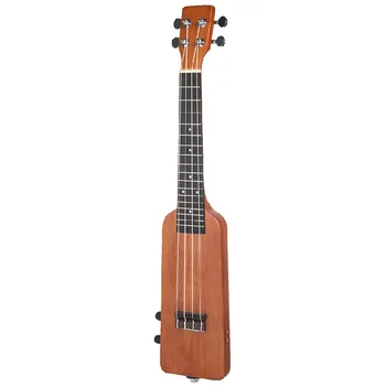 

Naomi Natural 23 Inch Okoume Electric Ukulele Ukelele Uke Kit with Gig Bag 3.5Mm Audio Cable Silent Electric Ukulele Concert Uke