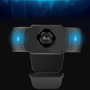 

360 Rotating USB Webcams School Office Working 2MP HD Webs Cameras with Built-in Microphone Ornaments for Windows