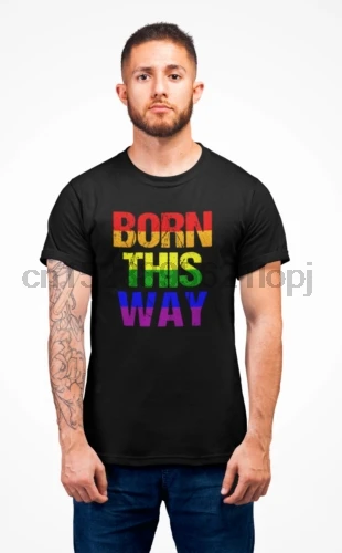Born This Way Gay Pride/футболка с радугой Блестящая футболка блестками для девочек