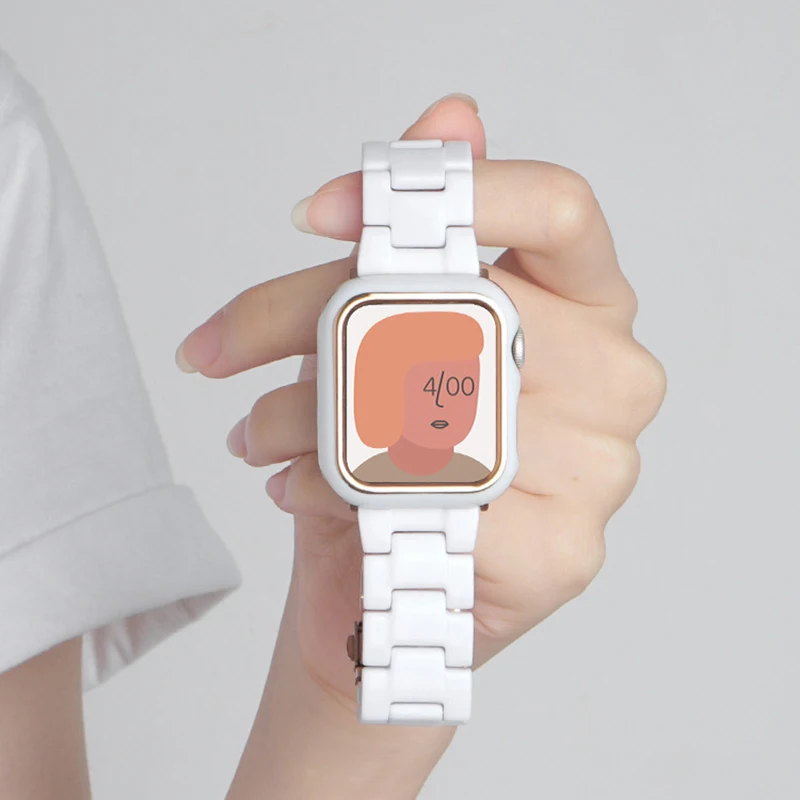Ремешок подходит для iwatch band 38 мм женский браслет умных часов ПК apple watch 3 4 5 6 se 7 45 44 41