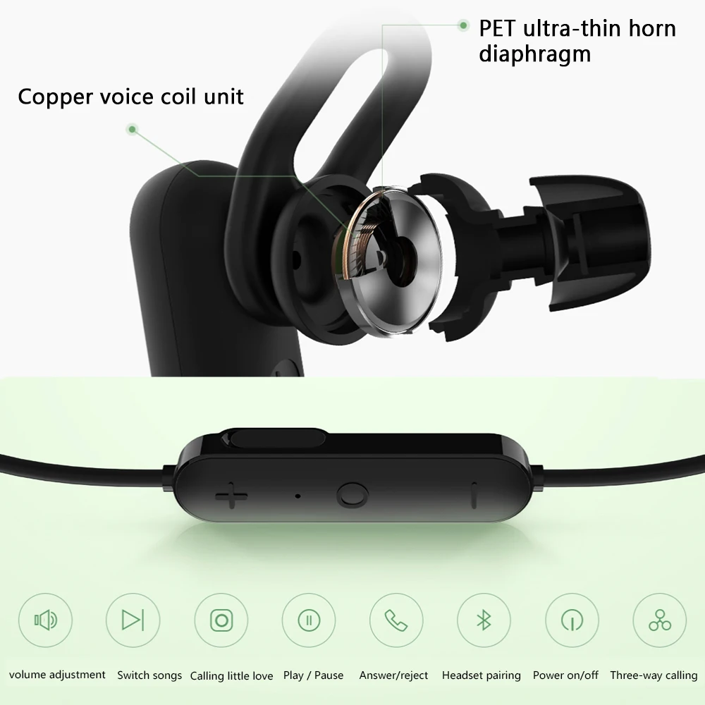 Original Xiaomi Sport bluetooth Earphone Wireless Headset With Mic Waterproof bluetooth 4.1In-ear Youth Edition