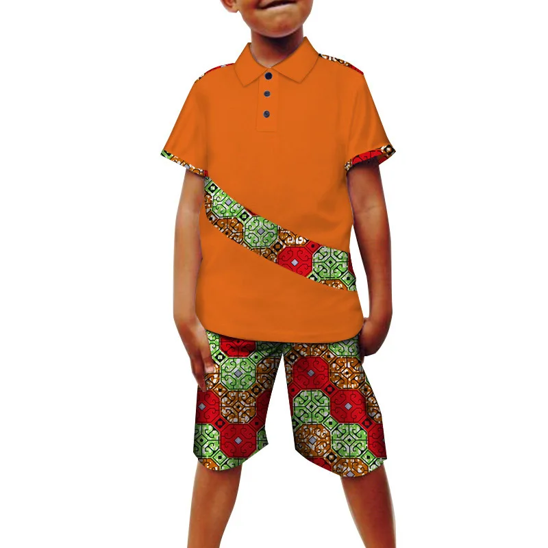 Детская летняя одежда в африканском стиле для мальчиков, коллекция года, костюм с топом и штанами с принтом Детские платья в африканском стиле для мужчин и женщин - Цвет: Color6