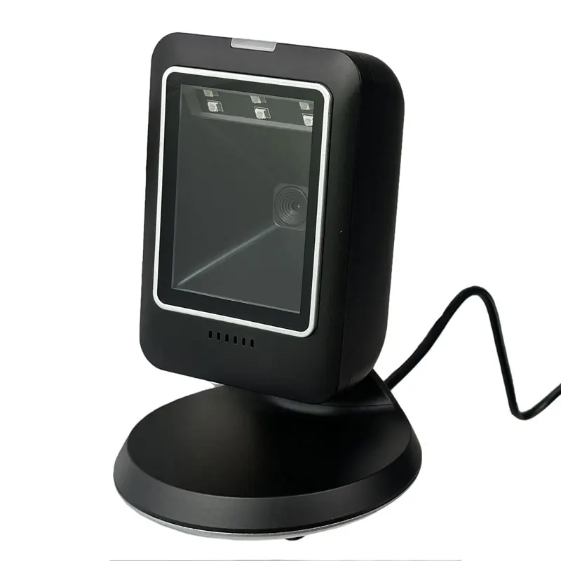 Scanner de Código de Barras 1d 2d Desktop Omnidirecional Mão-livre Scanner de Códigos de Barras Usb com Fio Leitor de Código de Barras qr Code Pdf Barras - Imagem 2