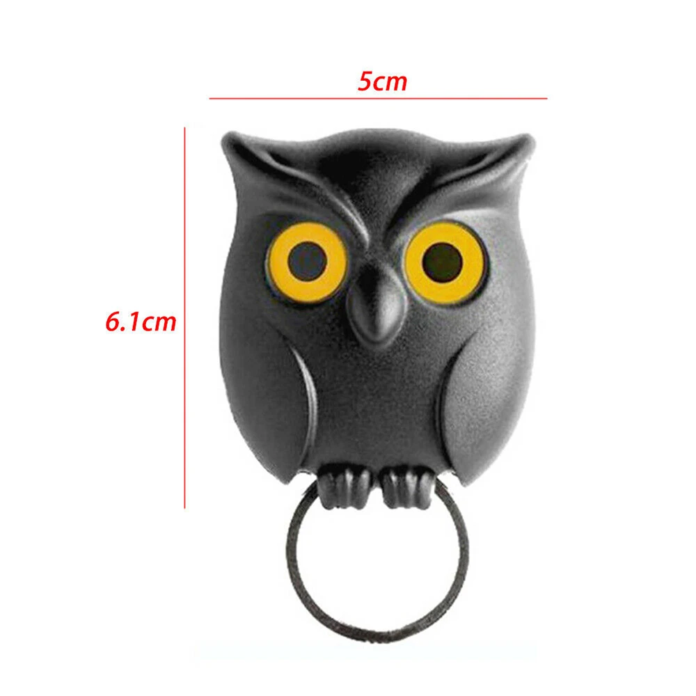 New Cute Multifunction Hook Key Holder Hanging Home Wall Mounted Decoration Owl Shape Magnetic Organizer Durable Hook Keychain