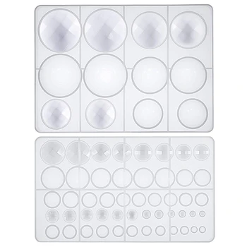 

Cabochon Gem Resin Silicone Molds For Cake Decoration,Polymer Clay Epoxy Urethane Polyresin Jewelry Making Faceted And Round