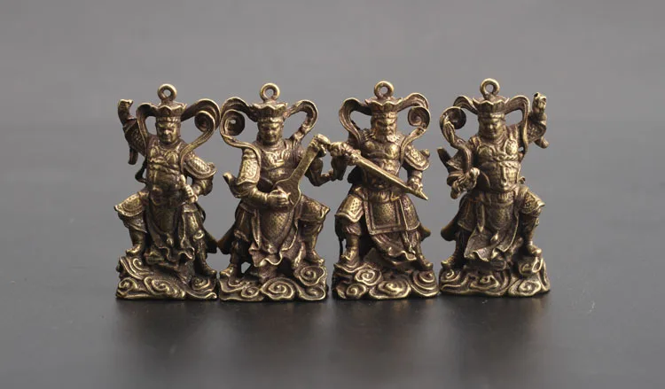 Винтажные Медные Брелки-подвески в виде статуи Будды, статуи Божьей Будды, маленькие украшения, украшение для дома, настольные украшения