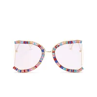2021 Sunglasses Women Oversized CZ Diamond Designer Sun Glasses Ladies Luxury Glasses Shades for Women Wholesale Bulk Oculos 5