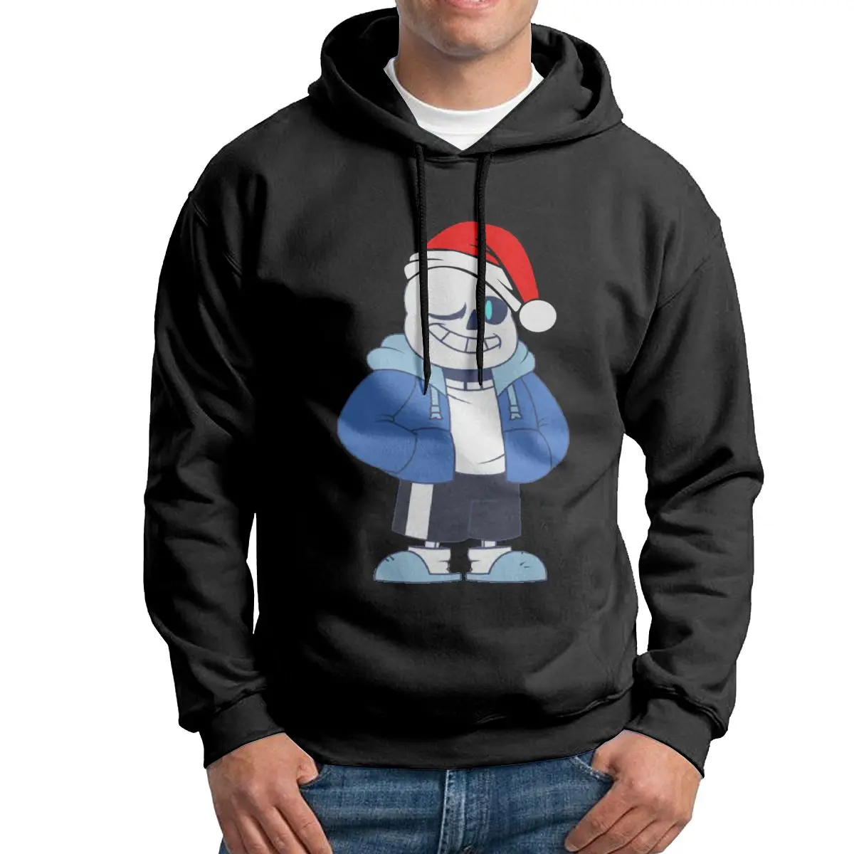Рождественские мужские толстовки с капюшоном Merry Undertale забавные из чистого