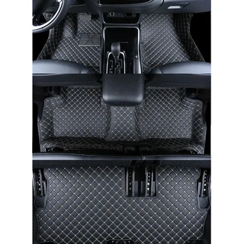 

leather car interior floor mat for mitsubishi outlander 2013 2014 2015 2016 2017 2018 2019 7 seats 3rd rows mat