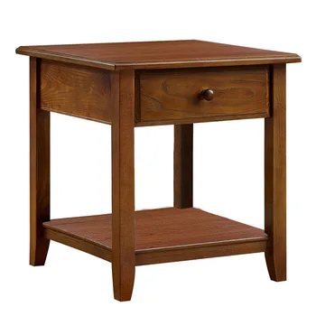 

American solid wood ash wood side bedroom bed small coffee table modern minimalist sofa corner several square side table retro