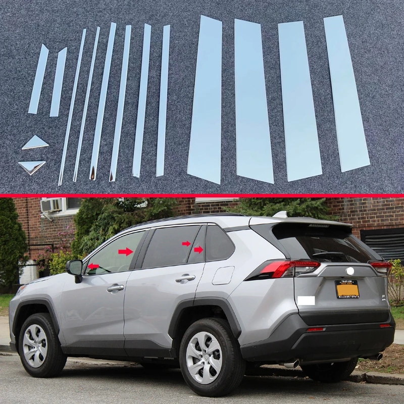 Для TOYOTA Rav4 (xa50) 2019 2020 украшения аксессуары из нержавеющей стали оконная стойка