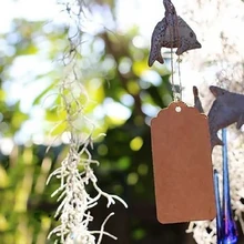 100 шт крафт бумажные бирки для подарков с 10 метров натуральный шпагат(вода пульсация