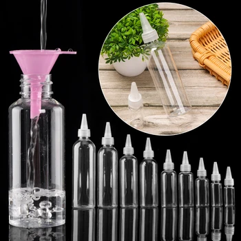 

5pcs 10-250ml Empty Dropper Bottle with Childproof Cap Plastic Nozzle Dropper Caps Liquid Eye Ink Refillable Squeeze Bottle