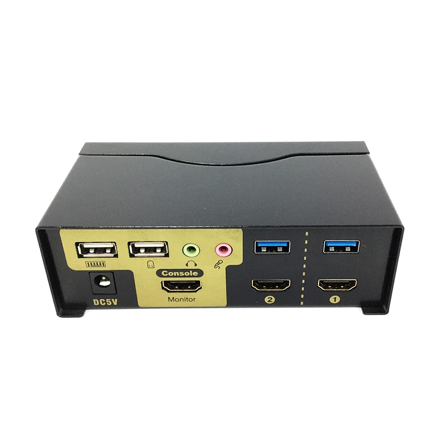 2 порта HDMI KVM переключатель USB2.0 hdmi до 4 k@ 30 Гц Поддержка аудио и микрофонный коммутатор с комплектами кабелей