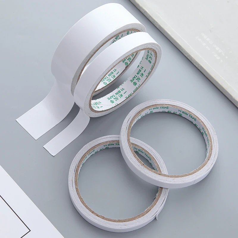

Ultra-thin double-sided tape white paper tape small adhesive paper stationery tape strong tape paper can be hand