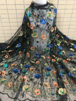 

beautiful embroidered tulle mesh lace fabric with sequins JIANXI.C-328821 for party dress