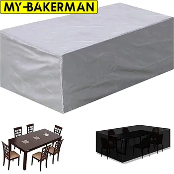 Multi-Size Garden Furniture Cover, Garden Table and Chair Protective Cover, Machine, Cabinet Cover, Waterproof Silver Sofa Cover 1