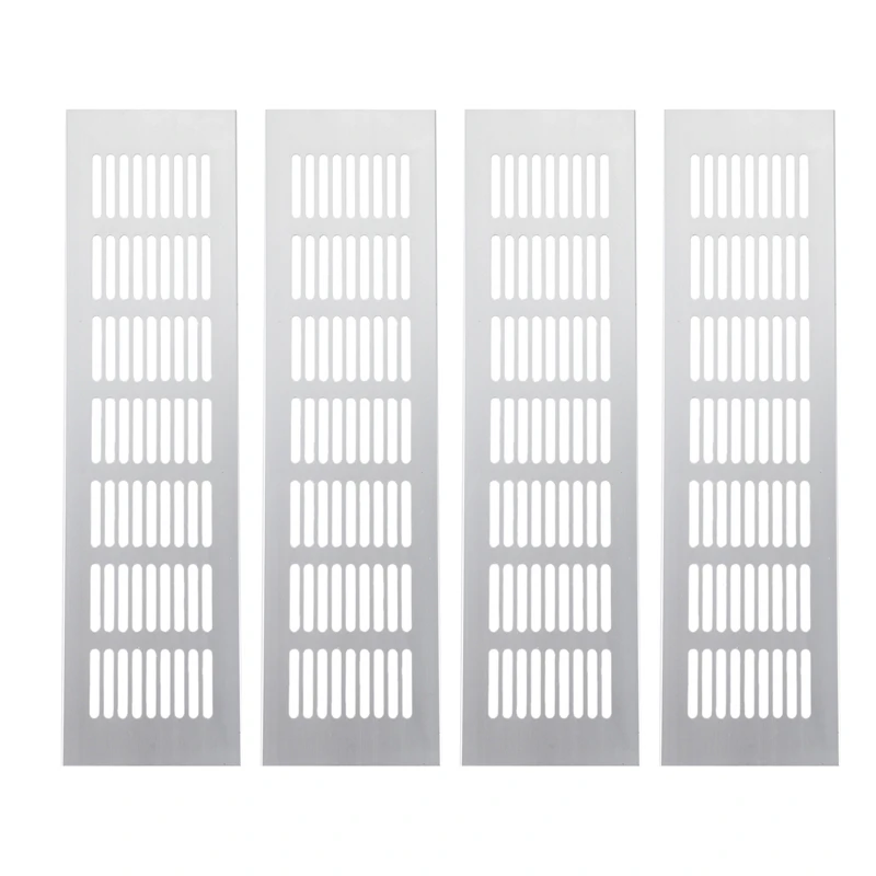 

4Pcs Wide Aluminum alloy Air Vent Ventilation Grille For Closet Shoe Cabinet Air Conditioner 300Mm