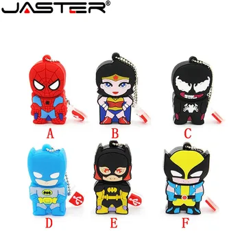 

JASTER double face Super hero spider man pendrive cartoon Venom spiderman pen drive 8gb 16gb 32gb usb flash drive memory stick