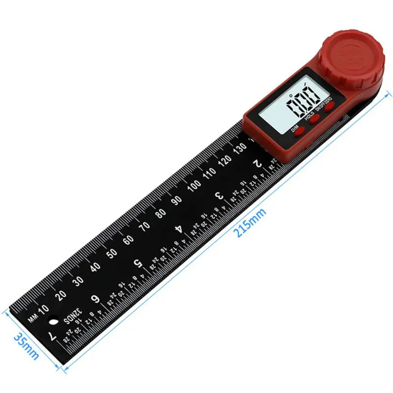 2in1 Digital Protractor Angle Finder Ruler Crown Trim Woodworking 7" 200mm New 