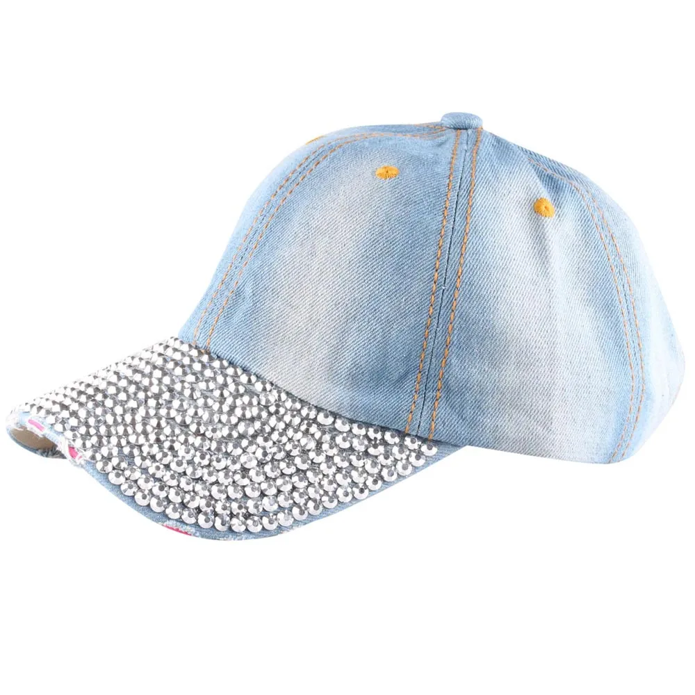 Women Men Hat For Unisxe Baseball Hat Summer Rinhestone Patchwork Baseball Caps Adjustable Cotton Czapka Z Daszkiem#BL2 - Color: C