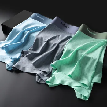 

3pcs/lot Male Panties Cotton Men's Underwear Boxers Breathable Man Boxer Solid Underpants Comfortable Brand Shorts Jdren