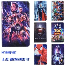 Для samsung Galaxy Tab A 10,1 чехол SM-T510 T515 10,1 ''защитный чехол-подставка Smart Funda чехол Marvel Мстители Человек-паук