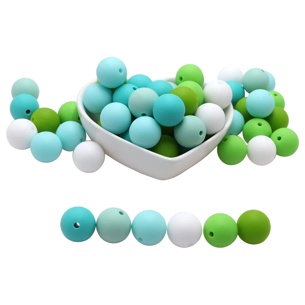 Silicone Beads Round Ball Pearl Food Grade DIY Pacifier Clip Chain Jewelry Baby Teething Rodent Product Bead 12mm 20pcs For teething toys,silicone teething toys,baby teething toys,silicone beads,silicone teething beads