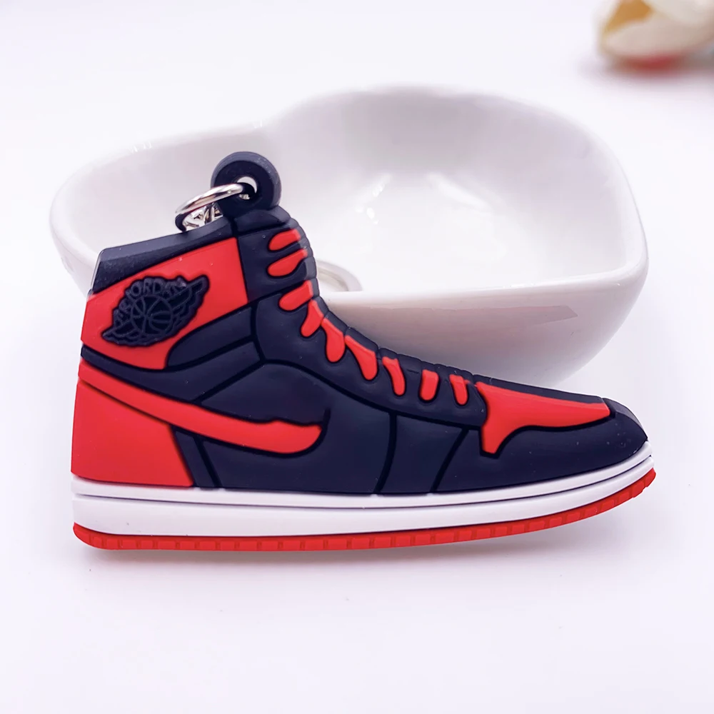 Милый брелок для ключей Mini Jordan1, брелок для обуви, подарок для женщин, мужчин и детей, модный брелок Max 1, баскетбольные кроссовки Porte Clef - Цвет: K0078-17