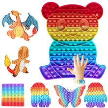 Popet géant Pop XXL, grands jouets anti stress, énorme Popet, jeu de figurine, Popite, grand gradateur simple, cadeau pour enfant