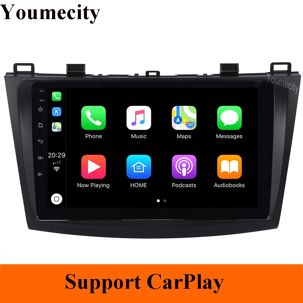 Clearance 9inch Android 9.0 Octa Core 2GRAM 32GROM Car DVD Player for Mazda 3 2010 2010 2011 2013 Radio GPS Navigation BT WIFI Map 2