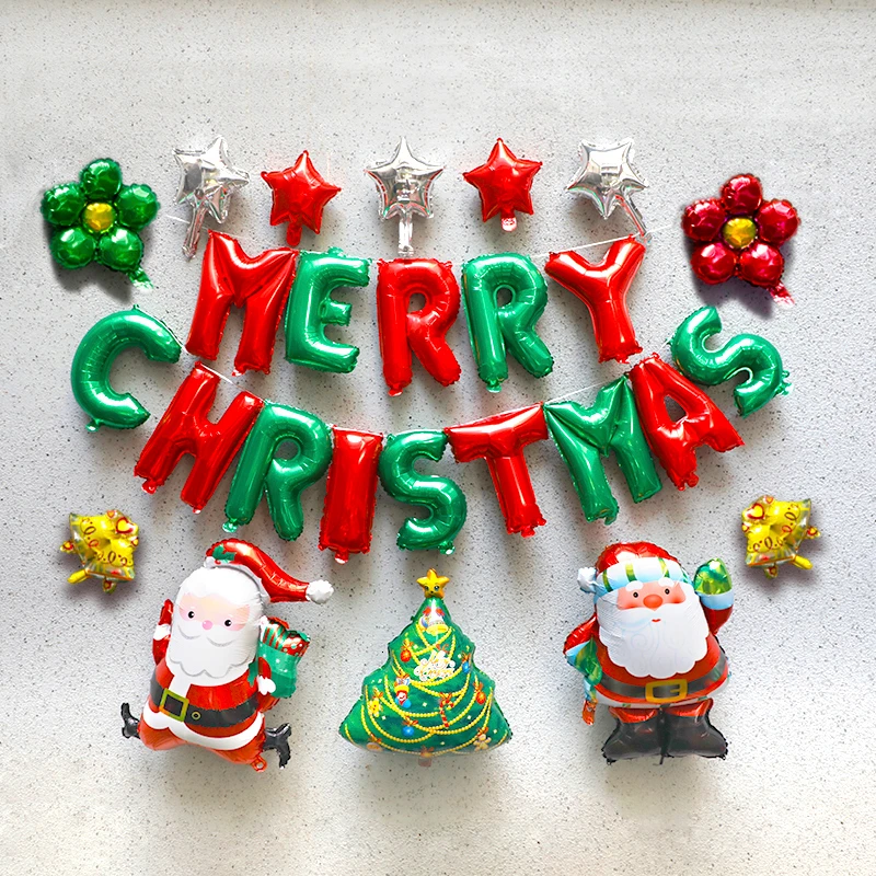 

Happy Christmas 2019 aluminum balloon package Christmas partychristmas decorations for home snowman