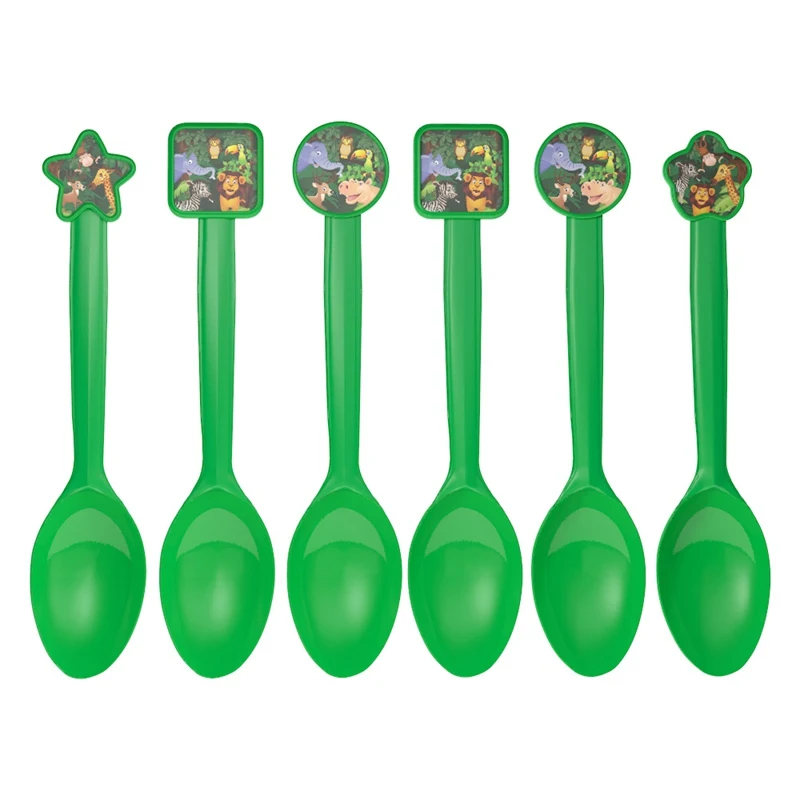 Animal Jungle Kid's Birthday Party Disposable Tableware Banner Flag Cup Plate Straw Thankgiving Day Favor