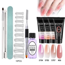 MIZHSE кристальная Желейная резинка поли гель набор 30 набор пластиковых бутылок для шампуней/кремов желе строитель ногтей палец расширение жесткий гель УФ маникюрный лак Советы
