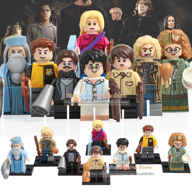 80 шт./партия, фигурка Гарри, Поттеры, Дамблдор, луна, Longbottom Trelawney Mad-Eye Moody, строительные блоки, игрушки для детей, WM6041