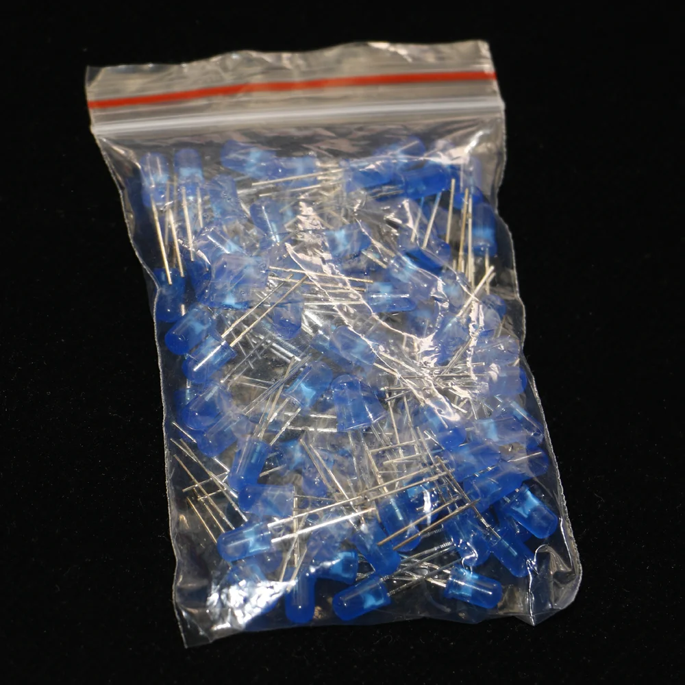 100Pcs 5 Mm Led Diode 5 Mm Diverse Kit Wit Groen Rood Blauw Geel Oranje Roze Paars Warm Wit diy Light Emitting Diode